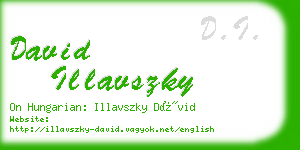 david illavszky business card